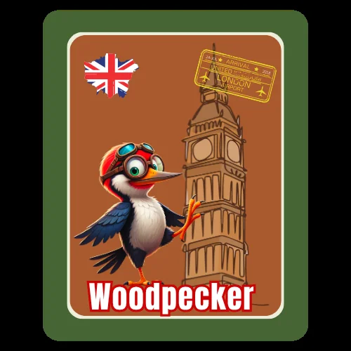 Woodpecker London city stamp